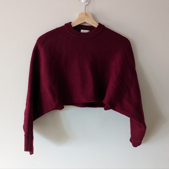 Wilfred Free Lolan Merino Wool Cropped Sweater - Picture 1 of 4